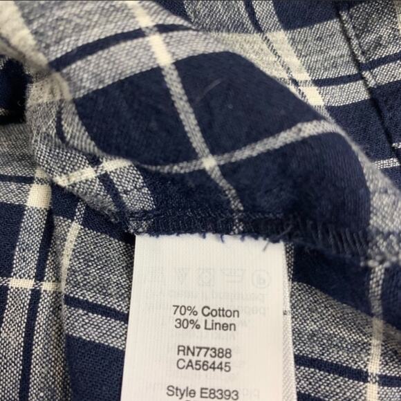 NWT Madewell camelia tassel plaid top oversized sz XS - Picture 4 of 5